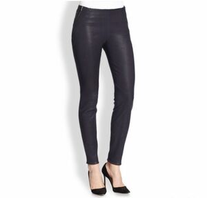 ✨Theory Keil Danish Black Lamb Leather Black Sz 6 Leggings✨